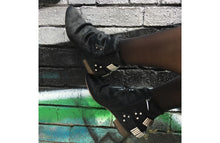 Load image into Gallery viewer, FURY LO ANKLE BOOTS PONY BLACK GUNMETAL