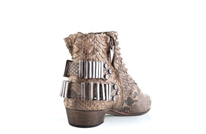 FURY LO ANKLE BOOTS PYTHON BEIGE REAR