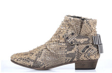 Load image into Gallery viewer, FURY LO ANKLE BOOTS PYTHON BEIGE SIDE