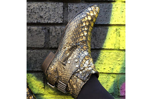 FURY LO ANKLE BOOTS PYTHON GOLD