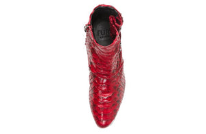 FURY LO ANKLE BOOTS PYTHON RED TOE