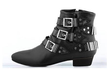 Load image into Gallery viewer, FURY LO GIG ANKLE BOOTS NAPA BLACK GUNMETAL SIDE