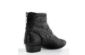 FURY SIA ANKLE BOOTS PYTHON BLACK REAR