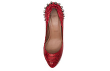 Load image into Gallery viewer, FURY TY COURT SHOES PYTHON RED TOE