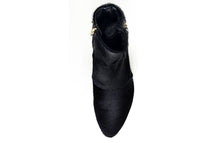 Load image into Gallery viewer, FURY LO ANKLE BOOTS PONY BLACK GOLD TOE