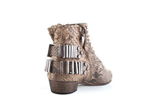 Load image into Gallery viewer, FURY LO ANKLE BOOTS PYTHON BEIGE REAR