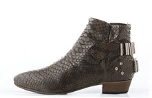 Load image into Gallery viewer, FURY LO ANKLE BOOTS PYTHON KHAKI SIDE