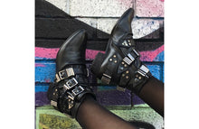 Load image into Gallery viewer, FURY LO GIG ANKLE BOOTS NAPA BLACK GUNMETAL