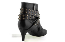 Load image into Gallery viewer, FURY RIA MID HEEL ANKLE BOOTS NAPA BLACK REAR