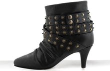 Load image into Gallery viewer, FURY RIA MID HEEL ANKLE BOOTS NAPA BLACK SIDE